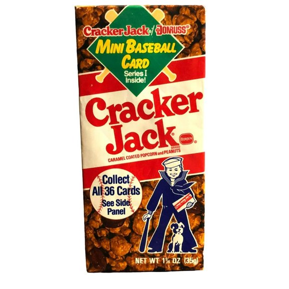 VINTAGE CRACKER JACK 1991 W/ JOHN RUSS MINI BASEBALL CARDS INSIDE COLLECTIBLE - Picture 1 of 7